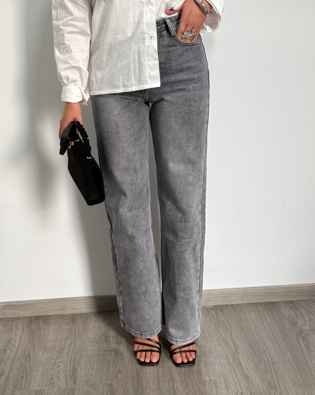 Jean Gris push up coupe droite